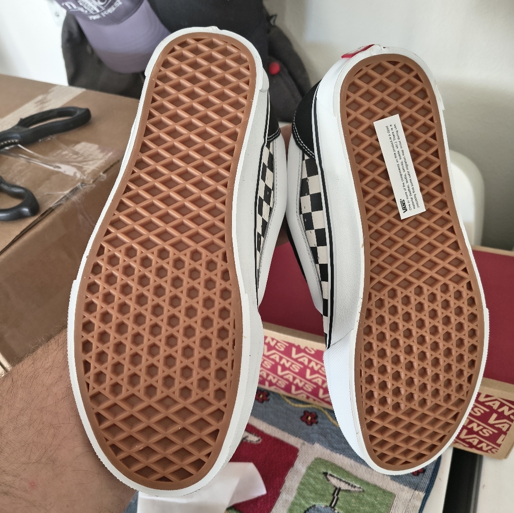 Vans Black and White Checkered Sneakers - Picture 3 of 6